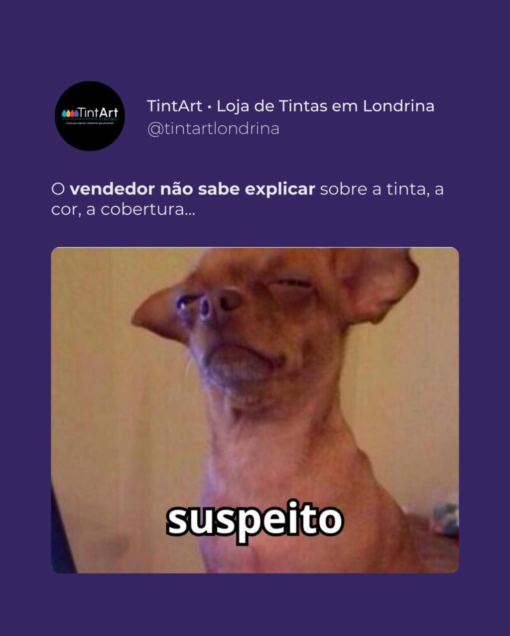 Instagram post from tintartlondrina. This post is in position 0.